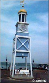 HMC Dockyard Clock on monument at Chebucto Landing, Halifax, Nova Scotia, 1998.; Halifax Regional Municipality, 1998.