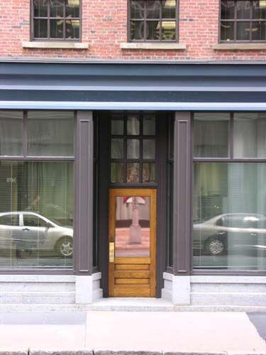 One of two Hollis Street entrances (no longer in use), Lenoir Building, Halifax, 2005.; Heritage Division, NS Dept. of Tourism, Culture and Heritage, 2005