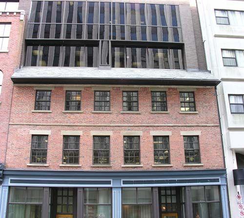 Top stories showing set back modern addition and remnants of slate roof, Lenoir Building, Halifax, 2005.; Heritage Division, NS Dept. of Tourism, Culture and Heritage, 2005