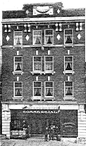 Exterior view of the Commercial Hotel, nd; Courtesy of Jim Wolf