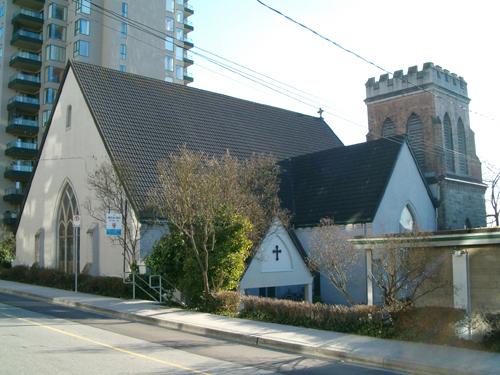 Exterior view of Holy Trinity Cathedral; City of New Westminster, 2004