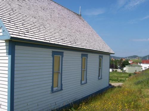 Exterior view of the Methodist Schoolhouse / Society of United Fishermen Hall, Trinity, July 2005; HFNL/George Chalker 2005
