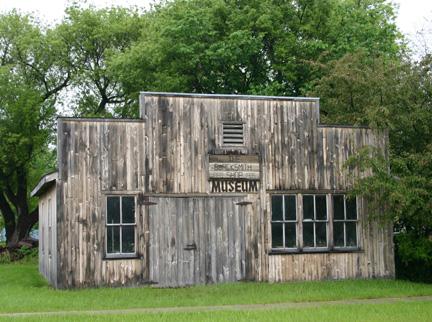 View of the main elevation of the Blacksmith Shop, Cartwright, 2005; Historic Resources Branch, Manitoba Culture, Heritage, Tourism and Sport, 2005