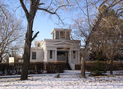 Looking west at front façade of building, 2003.; Government of Saskatchewan, Jennifer Bisson, 2003.