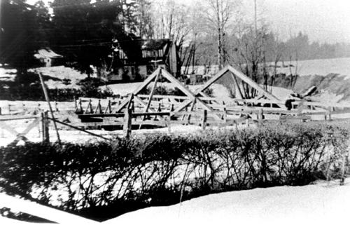 Exterior view of Aintree and the Brunette River Bridge, ca. 1931; Burnaby Historical Society Archives, BHS 204-326