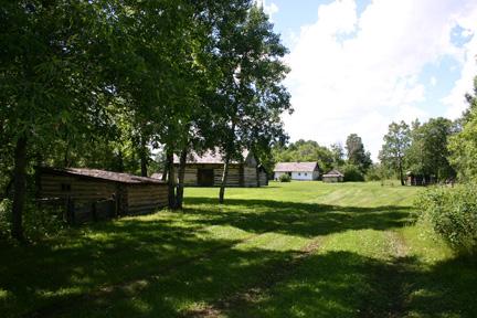 Contextual view of a selection of buildings on the Negrych Homestead, Venlaw area, 2005; Historic Resources Branch, Manitoba Culture, Heritage and Tourism, 2005