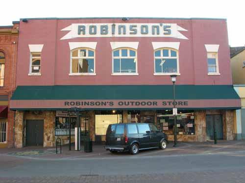 Exterior view of Robinson's Sporting Goods; City of Victoria, Berdine J. Jonker, 2005.