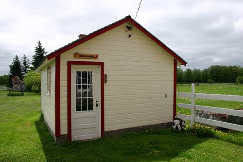 North elevation of the Milk House, Nordin Farmstead, Teulon area, 2005; Historic Resources Branch, Manitoba Culture, Heritage, Tourism and Sport, 2005