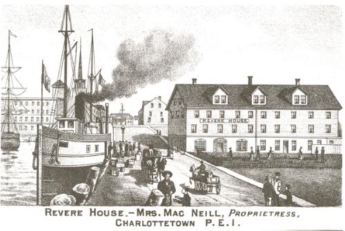 Showing original location of property on Great George Street; Meacham's Illustrated Historical Atlas of PEI, 1880