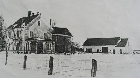 Old Kingston Hall when it was a manse, circa 1900.; Village of Rexton