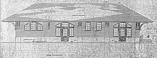 151 Victoria Street, Annapolis Royal, N.S., elevation drawing, 1915.; Courtesy of Canadian Pacific Railway Archives.