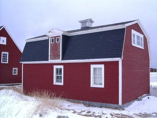Exterior photo of Mockbeggar Barn and Workshop located on Mockbeggar Plantation, Bonavista, NL.; Department of Tourism, Culture and Recreation 2005