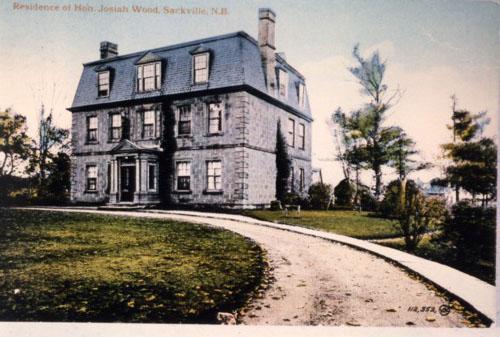 Mansard roof added in 1888, burned in 1939 ; Town of Sackville 