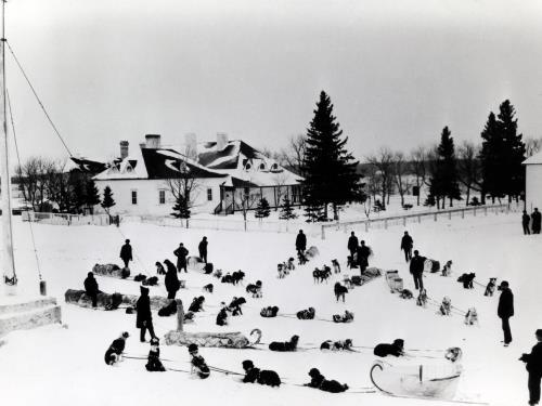 Historic view of Lower Fort Garry National Historic Site of Canada .; Parks Canada Agency / Agence Parcs Canada