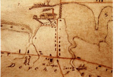 Scovil House - old geographical map circa 1850; CEA P227-A330
