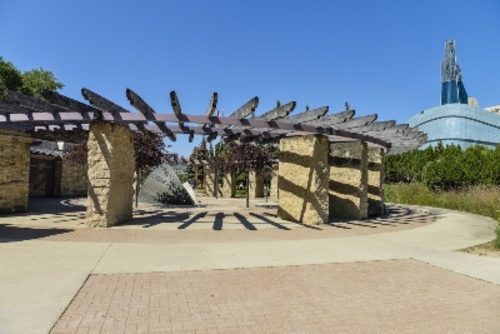 General view of The Forks National Historic Site of Canada.; Parks Canada Agency | Agence Parcs Canada