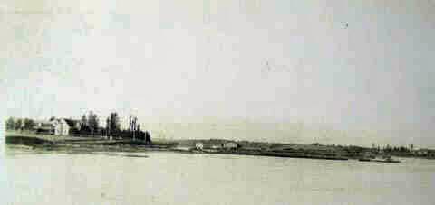 Historic photo with The Lilacs property to the left, circa 1935.; Village of Rexton