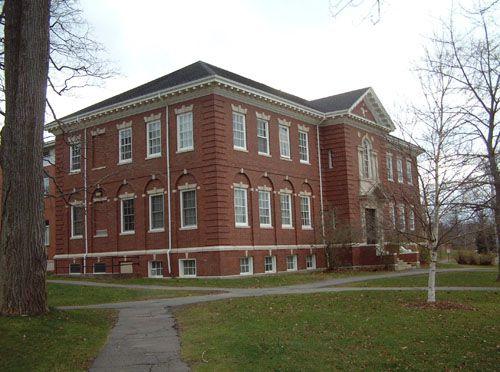 North elevation, Carnegie Hall, Wolfville, NS, 2005.; Heritage Division, NS Dept. of Tourism, Culture and Heritage, 2005