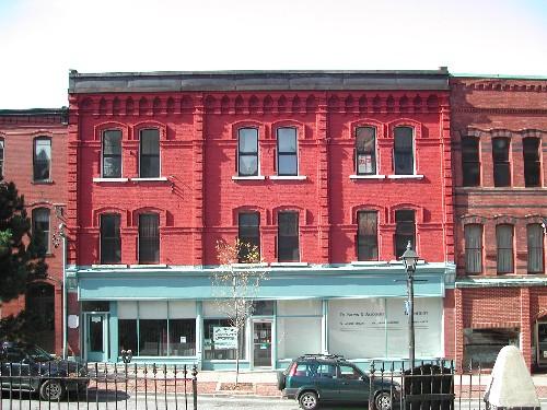 This contextual view of the building shows its relationship with the neighboring buildings, 2004.; City of Saint John