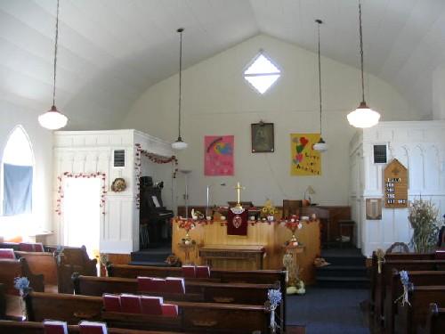 View toward the sanctuary, 2005.; Government of Saskatchewan, Marvin Thomas, 2005.