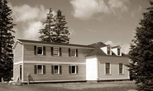 South elevation of Jardine's Inn showing the two original sections of the building, 2000.; Village of Rexton