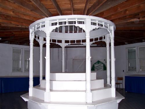 Interior view of the display structure in the Carberry Agricultural Display Building, Carberry, 2006; Historic Resources Branch, Manitoba Culture, Heritage and Tourism 2005