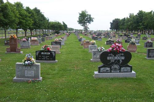 view of a section of the cemetery; Town of Shediac