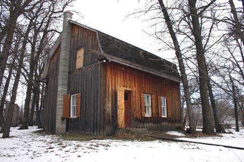 Primary elevation, from the southeast, of the Goulet House, St. Pierre, 2006; Historic Resources Branch, Manitoba Culture, Heritage and Tourism 2006