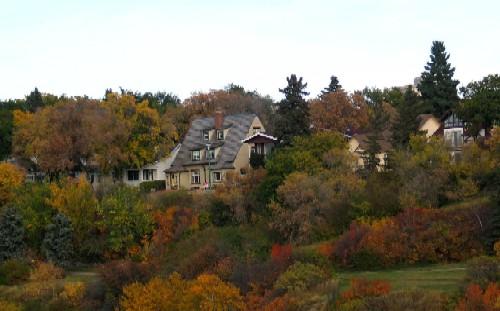 Frank P. Martin House and surrounding landscape overlooking the South Saskatchewan River, 2005.; City of Saskatoon, Kathlyn Szalasznyj, 2005.