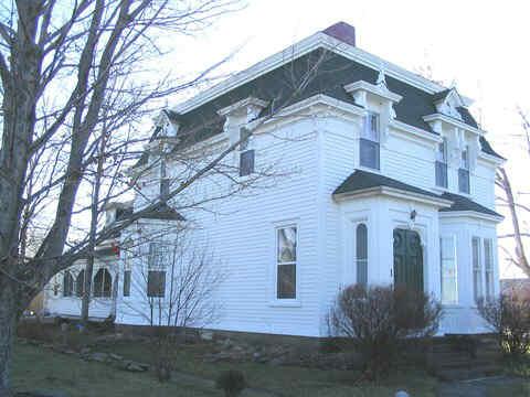 North and east elevations of the Brait House - 2004.; Village of Rexton