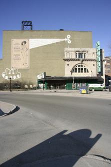 Contextual view, from the east, of the Walker Theatre, Winnipeg, 2005; Historic Resources Branch, Manitoba Culture, Heritage and Tourism, 2005