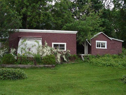 Guest house and greenhouse at 110 White Street.; Carleton County Historical Society