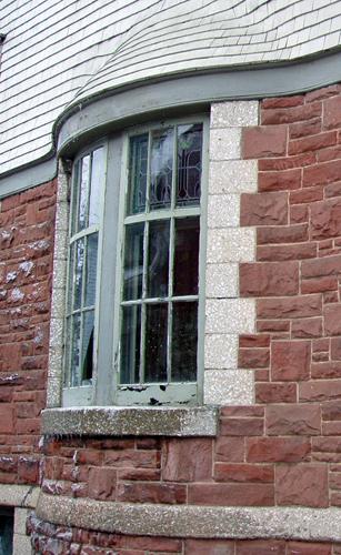 This image shows the distinctive eyebrow window. ; Moncton Museum