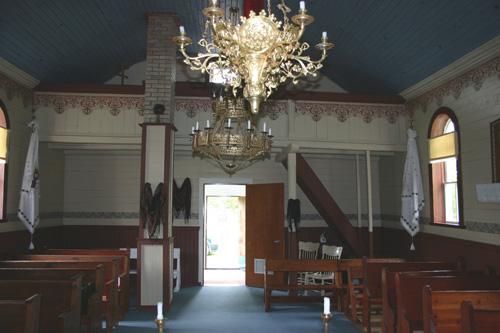 Interior view of St. Michael's Ukrainian Catholic Church, North Foley, 2005; Historic Resources Branch, Manitoba Culture, Heritage, Tourism and Sport, 2005