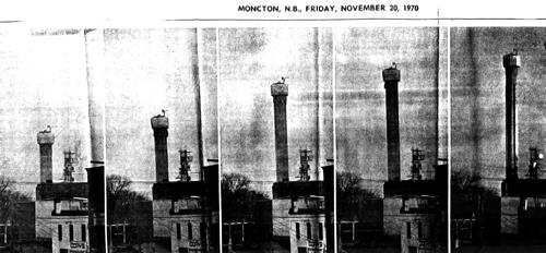 NBTel Tower in progress - 1970; Moncton Times & Transcript