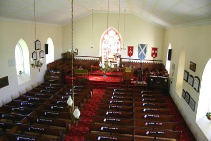 View of the nave of St. Andrew's on the Red Anglican Church, Lockport area, 2006; Historic Resources Branch, Manitoba Culture, Heritage and Tourism, 2006