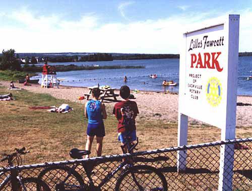 Park in summertime.; Town of Sackville 