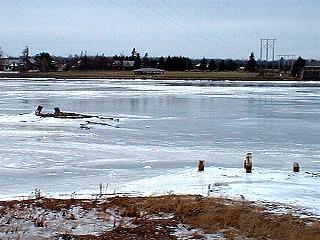 Remains of the Burns Mill in the fall of 2005; Village of Rexton