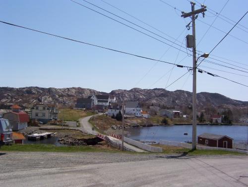 View looking northwest, showing the limits of the historical district at the extreme right of the photo.  Photo taken May, 2006.; HFNL/ Deborah O'Rielly 2006.