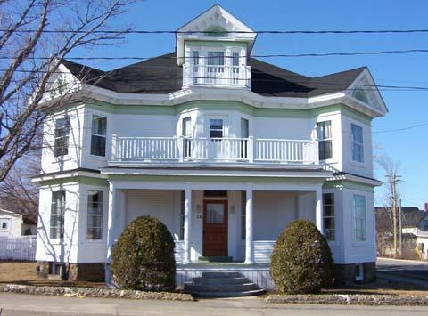 Front elevation, C.P. Hickey Residence, 2005.; City of Miramichi
