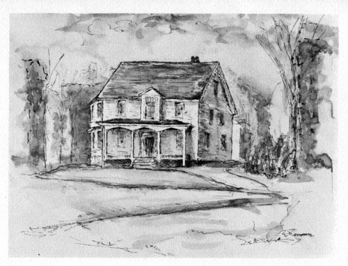View of the cottage from 1966; Westmorland Historical Society