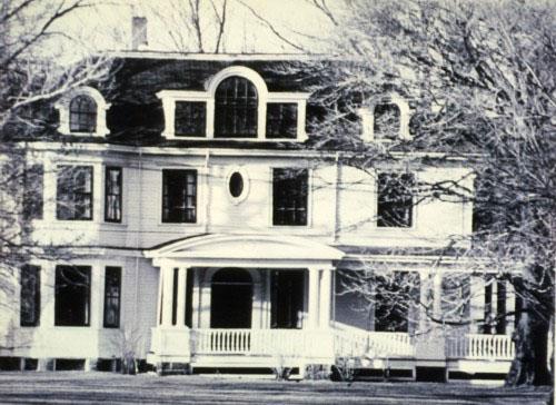 closeup view showing features of house; Town of Sackville