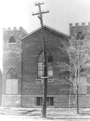 Photo of Tiferes Israel Synagogue taken shortly after its completion; Moncton Museum