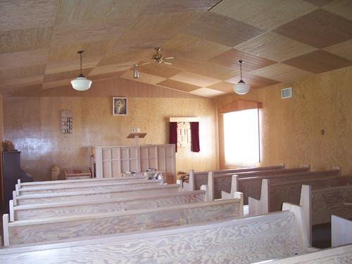 Interior of Hilton United Church, Hilton, 2006; Historic Resources Branch, Manitoba Culture, Heritage and Tourism, 2006