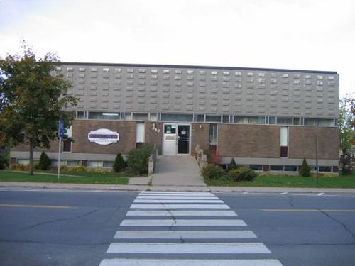 Front view of the Nepisiguit Centennial Museum/Cultural Centre which was constructed in 1967 to celebrate Canada’s Centennial year. (2005); City of Bathurst
