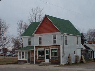 View from Main Street of the building that was the Post Office of 1897.; Village of Rexton