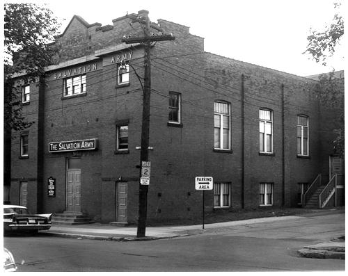The Salvation Army Citadel on Church Street as it appeared in the late 1950's.; Moncton Museum