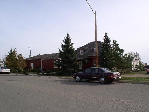 View from west, showing rear elevation and mansard roof, 2003.; Government of Saskatchewan, Jennifer Bisson, 2003.