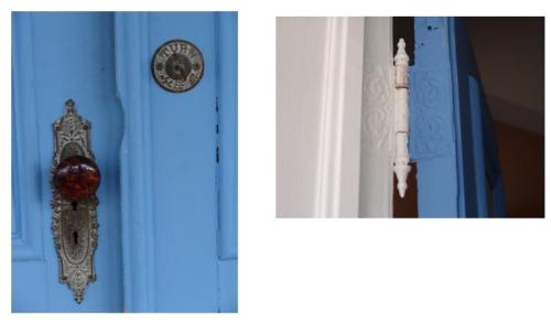 Showing original Victorian hardware on front door; Province of PEI, 2005