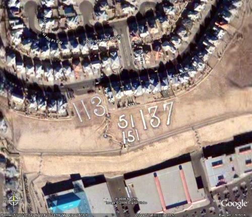 The Battalion Numbers Provincial Historic Resource, Calgary (April 2006); Google Earth, 2006
